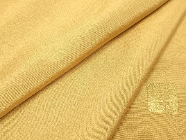 平和屋着物●ファッションデザイナー 花井幸子監修 色無地 黄朽葉色 ロング丈 正絹 DAAY2487op