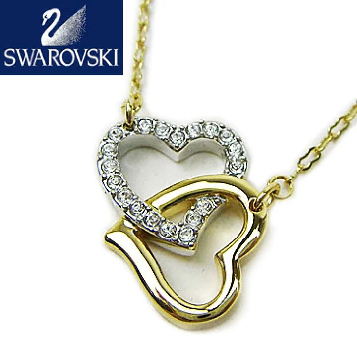 ⭐︎綺麗⭐︎ スワロフスキー SWAROVSKI ダブル オープン ハート ネックレス ペンダント 1062708 - メルカリ