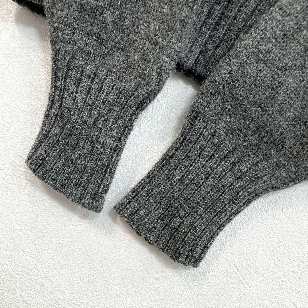 ポロラルフローレン クルーネック ミックスグレー ロゴ刺繍 ニット