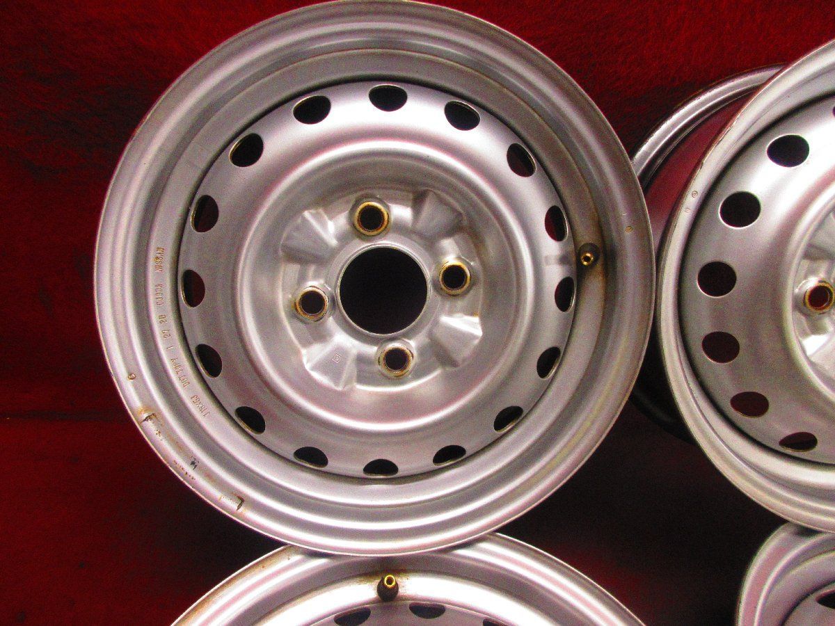 スチール ホイール 4本 日産 ADバン NV150 Y12 純正 13×5J 4穴100 40 ハブ径 60 AD エキスパート ADワゴン NV150 AD◆52034H
