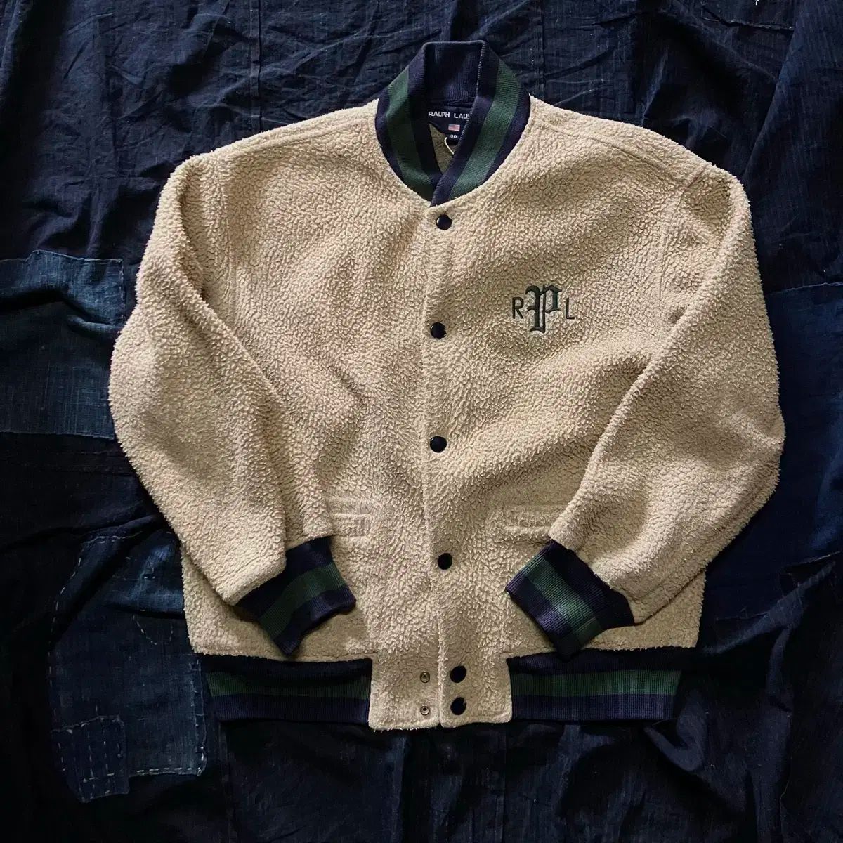90s ポロ スポーツ 刺繡 フリース ジャケット 90