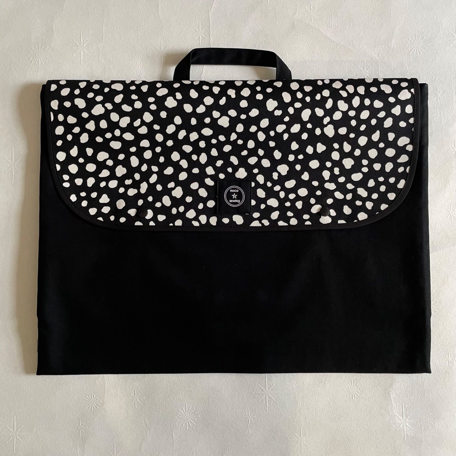 SALE☆防災頭巾カバー New》ダルメシアン柄の防災頭巾カバー（バイアス縁取りタイプ