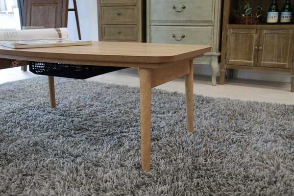 天然木の折りたたみ式こたつテーブル