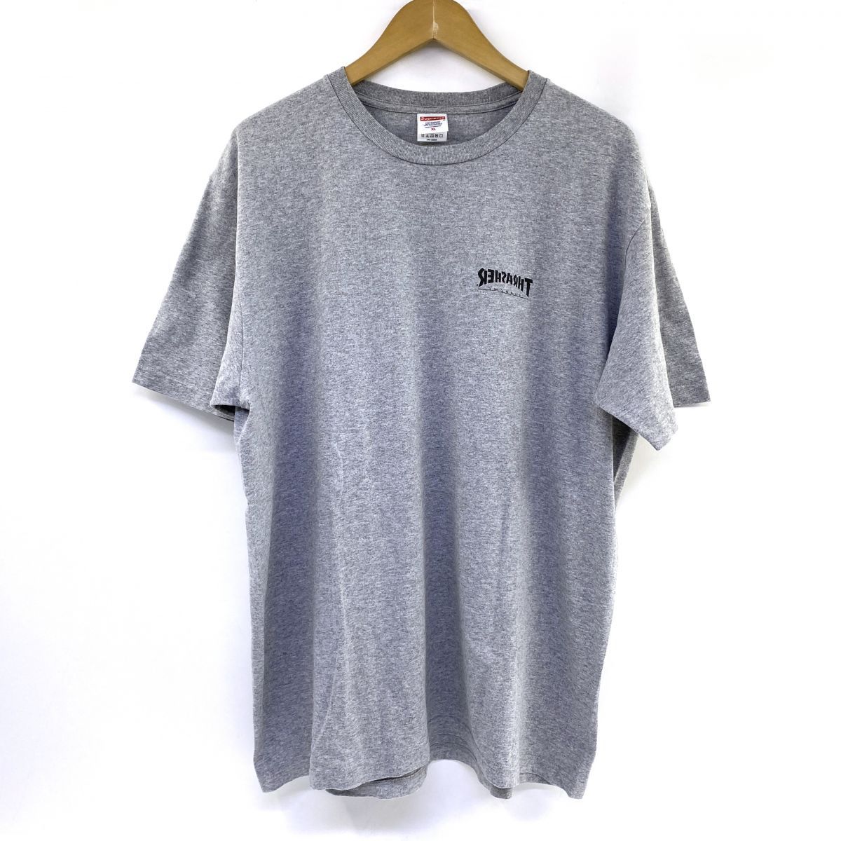 Supreme シュプリーム × Thrasher スラッシャー Cross Tee クロス Tシャツ XLサイズ Heather Grey
