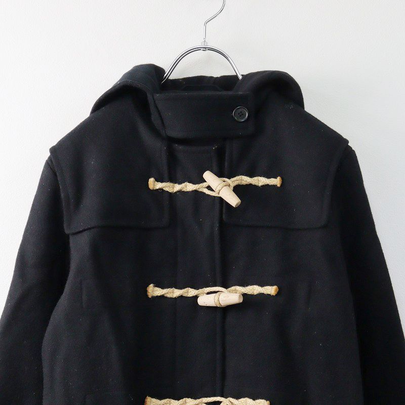 MHL. ブラック ダッフルコート　TOUGH WOOL MELTON MHL.（エムエイチエル）の「TOUGH WOOL MELTON（ダッフルコート