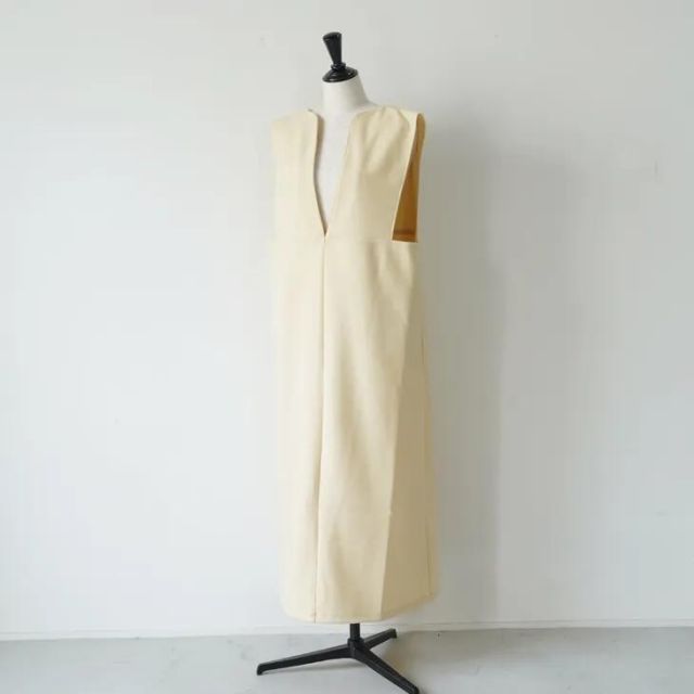 euphoric ユーフォリック Shoulder Point One-piece cream yellow ショルダーポイントワンピース クリームイエロー