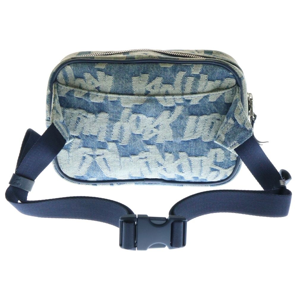 SUPREME シュプリーム 22SS Fat Tip Jacquard Denim Waist Bag ファットティップジャカードデニムウエストバッグ ショルダーバッグ ブルー
