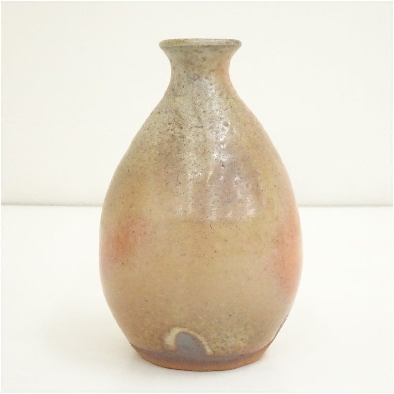 藤原敬介（恭助）造 備前志野徳利（共箱） 酒器 おしゃれ かわいい 酒