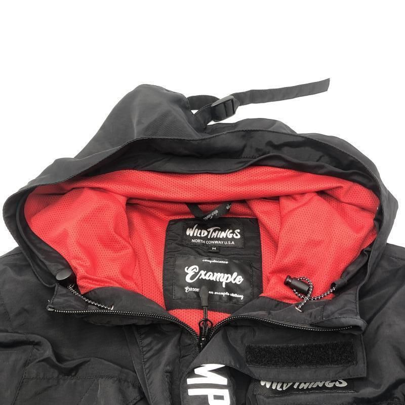 中古】WILDTHINGS × EXAMPLE マウンテンパーカー M ブラック ワイルド 