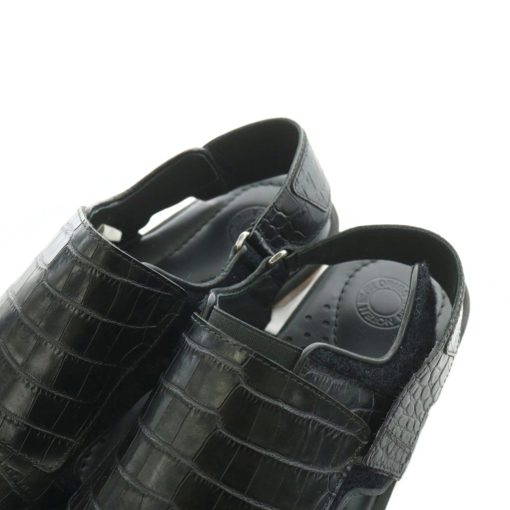  ドリスヴァンノッテン DRIES VAN NOTEN サンダル バックストラップ クロコ型押し レザー 43 黒 ブラック AN 9 サンダル 靴