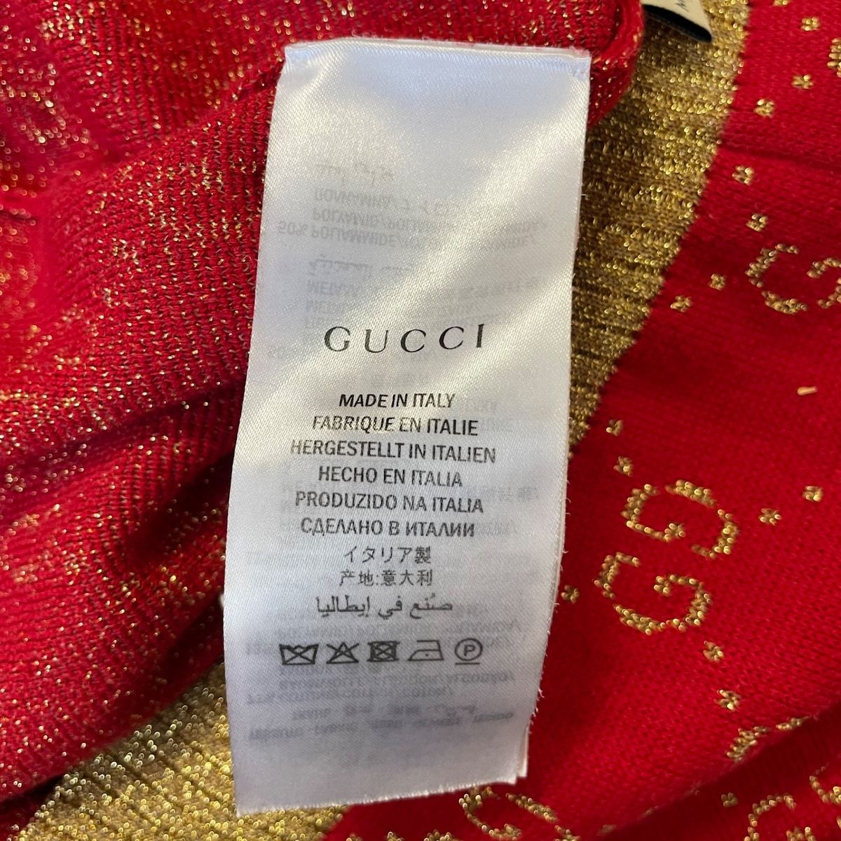GUCCI(グッチ) 長袖セーター サイズM レディース美品 - レッド  