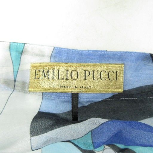 エミリオプッチ EMILIO PUCCI 美品 金釦 チュニック シャツ ブラウス  