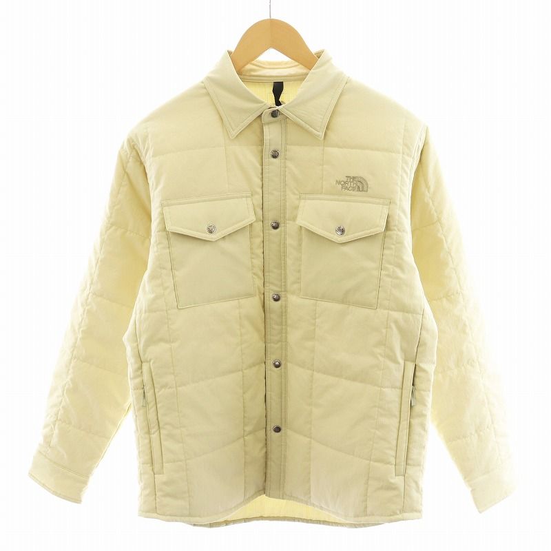 ザノースフェイス THE NORTH FACE メドウウォームシャツ MEADOW WARM SHIRT 中綿ジャケット ロゴ S ベージュ NY82331 |AN16