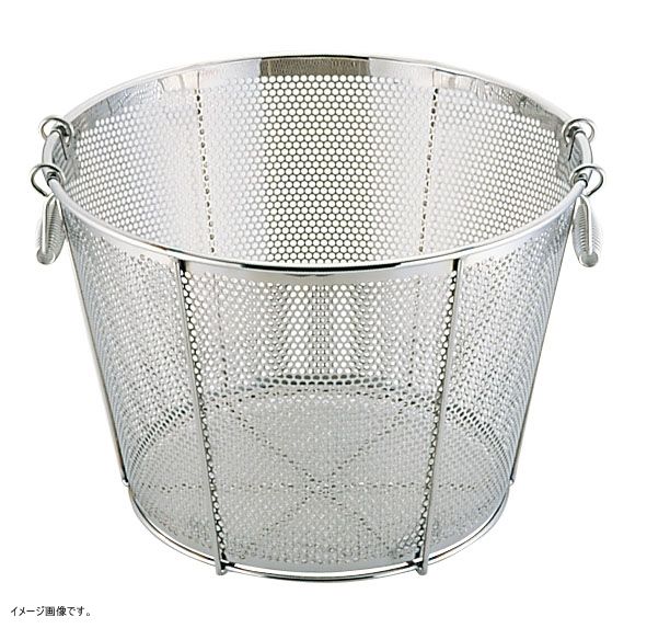 ユキワ UK パンチング 揚げザル 深型 45cm 補強付ヨコ 三宝産業