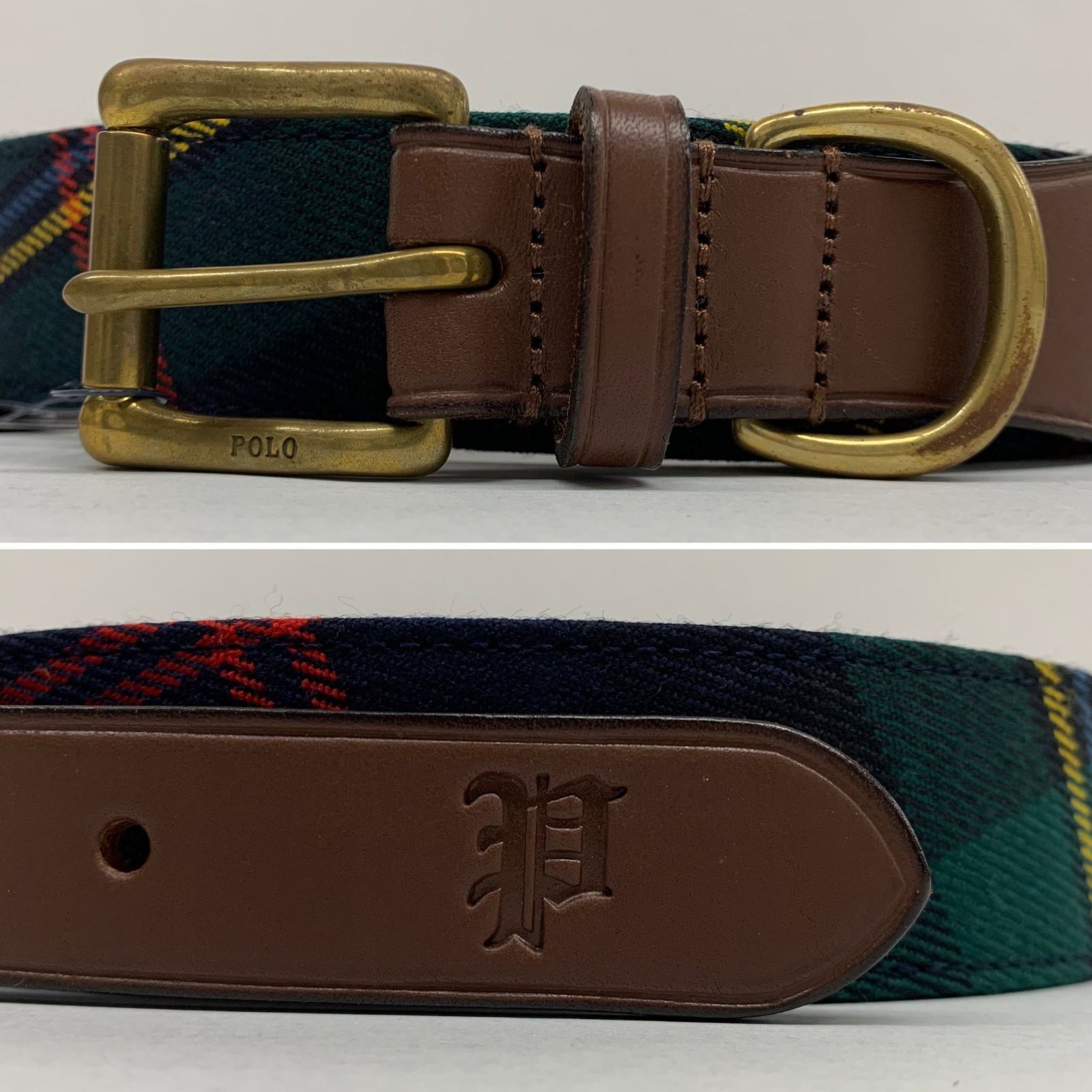 未使用 POLO RALPH LAUREN タータンチェック ベルト W34 ポロ