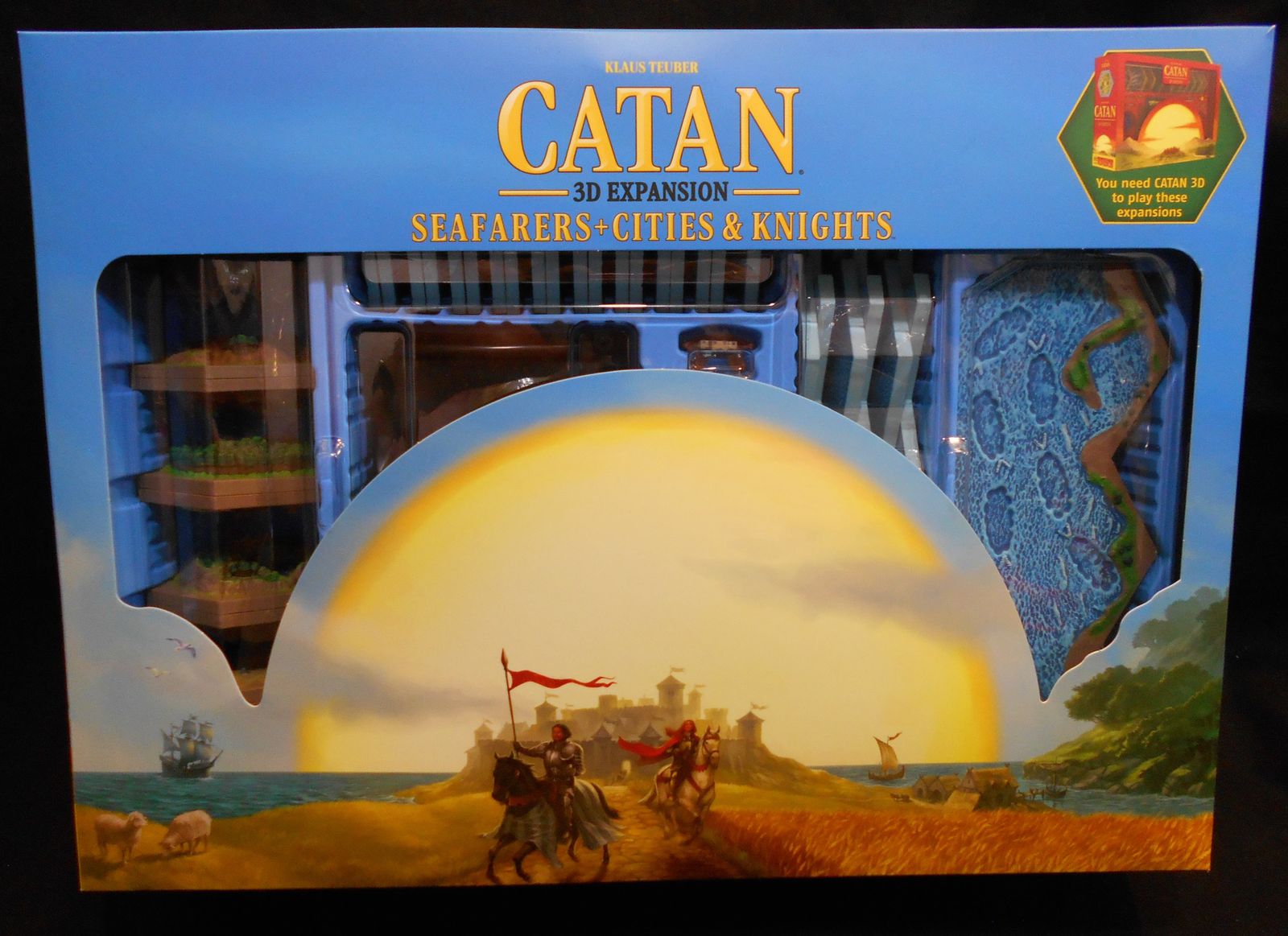 ジーピー ボードゲーム カタン 3D版 英語版 拡張 航海者版+都市と騎士版（日本語説明書付き