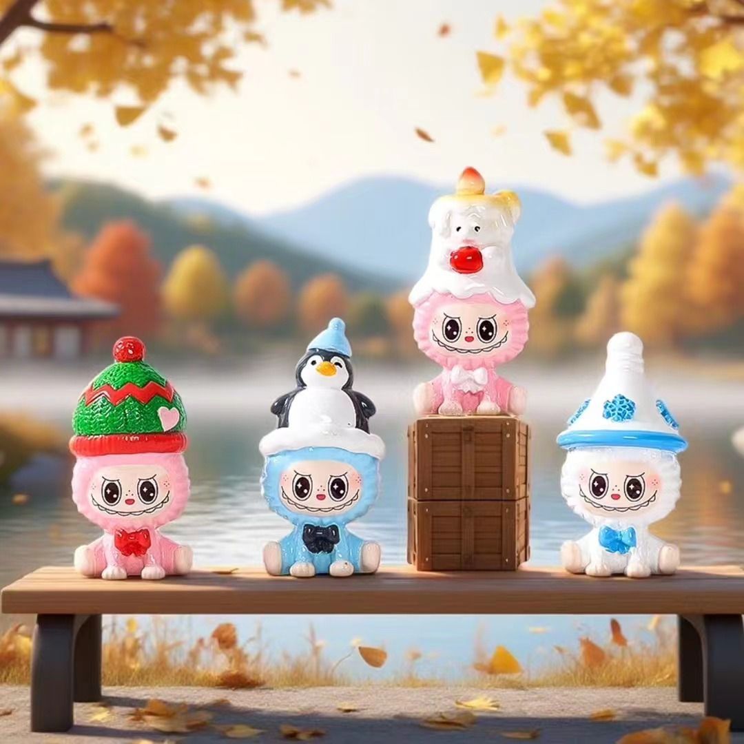 クリスマスキャラクター置物セット ラブブ風 9点セット オブジェ 置物 工芸品 インテリア