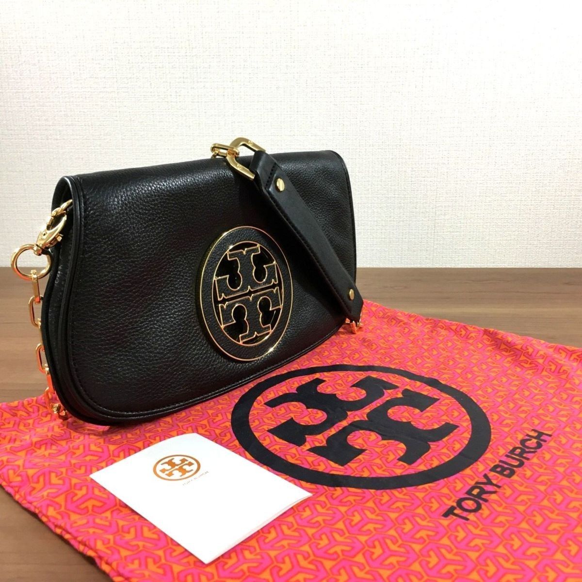 未使用品 Tory Burch 2WAYバッグ ブラック レザー 293-