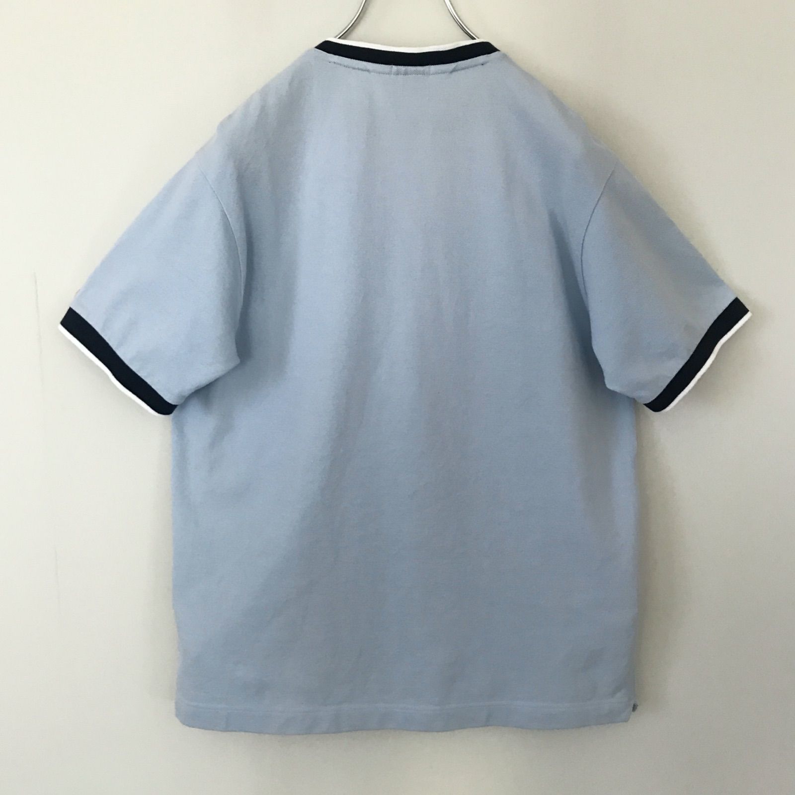ラコステ LACOSTE☆SHIPS別注☆鹿の子ヘンリーネックTシャツ☆復刻青 