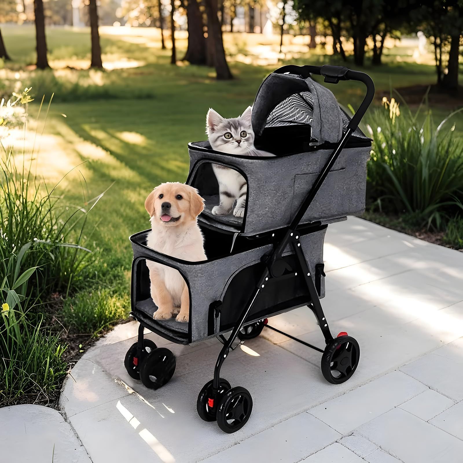 多頭飼い用バギー 前後で入り