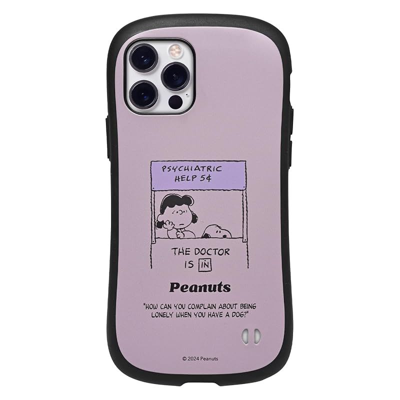 iFace First Class KUSUMI スヌーピー PEANUTS iPhone 12/12 Pro ケース マット仕上げ (くすみパープル/ルーシー)【 アイフェイス 耐衝撃 snoopy キャラクター ストラップホール 衝撃吸収 アイフォン