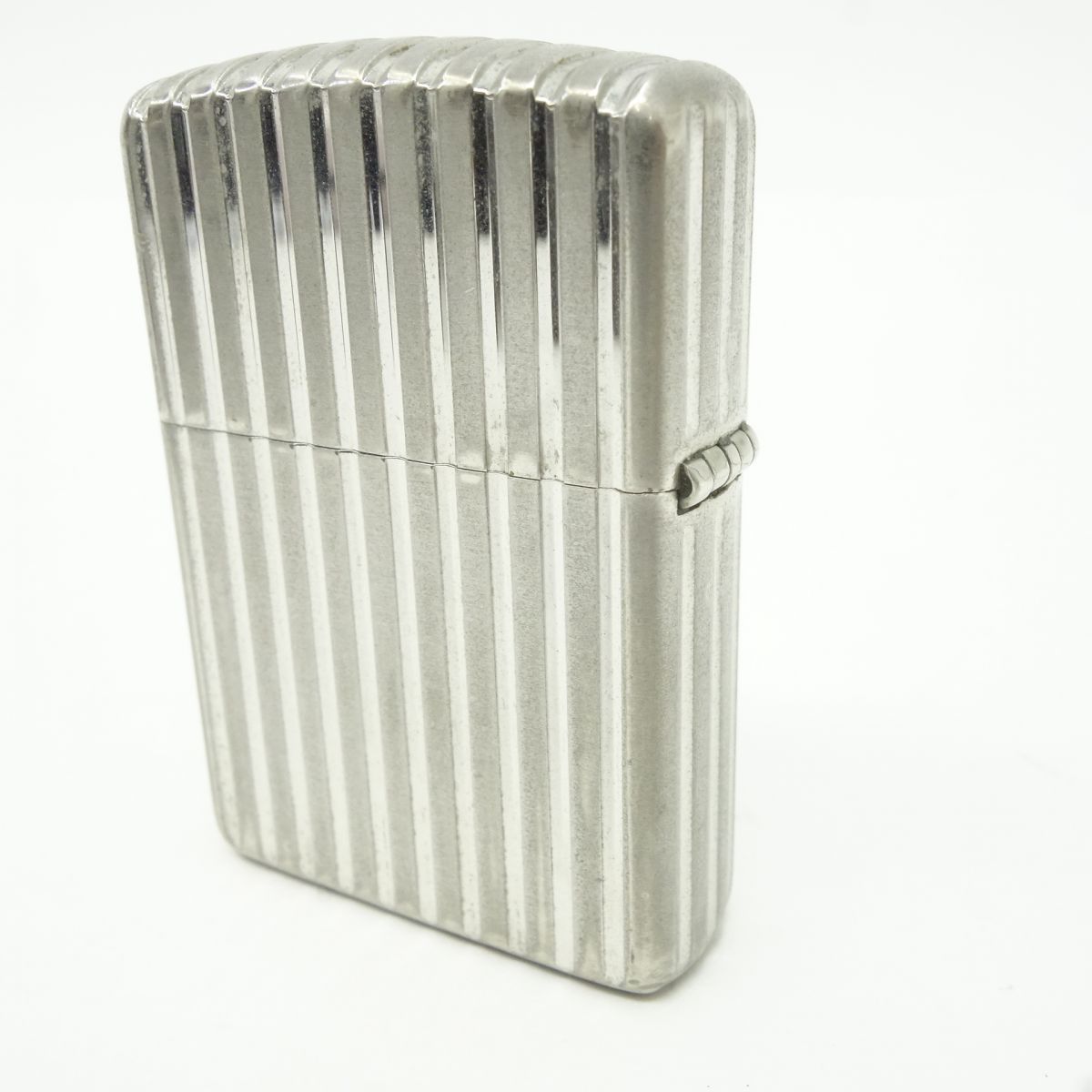 Zippo ジッポー プラチナサテーナ ARMOR アーマー 3面連続深彫り加工 162DC-PS 2011年7月製造 オイルライター