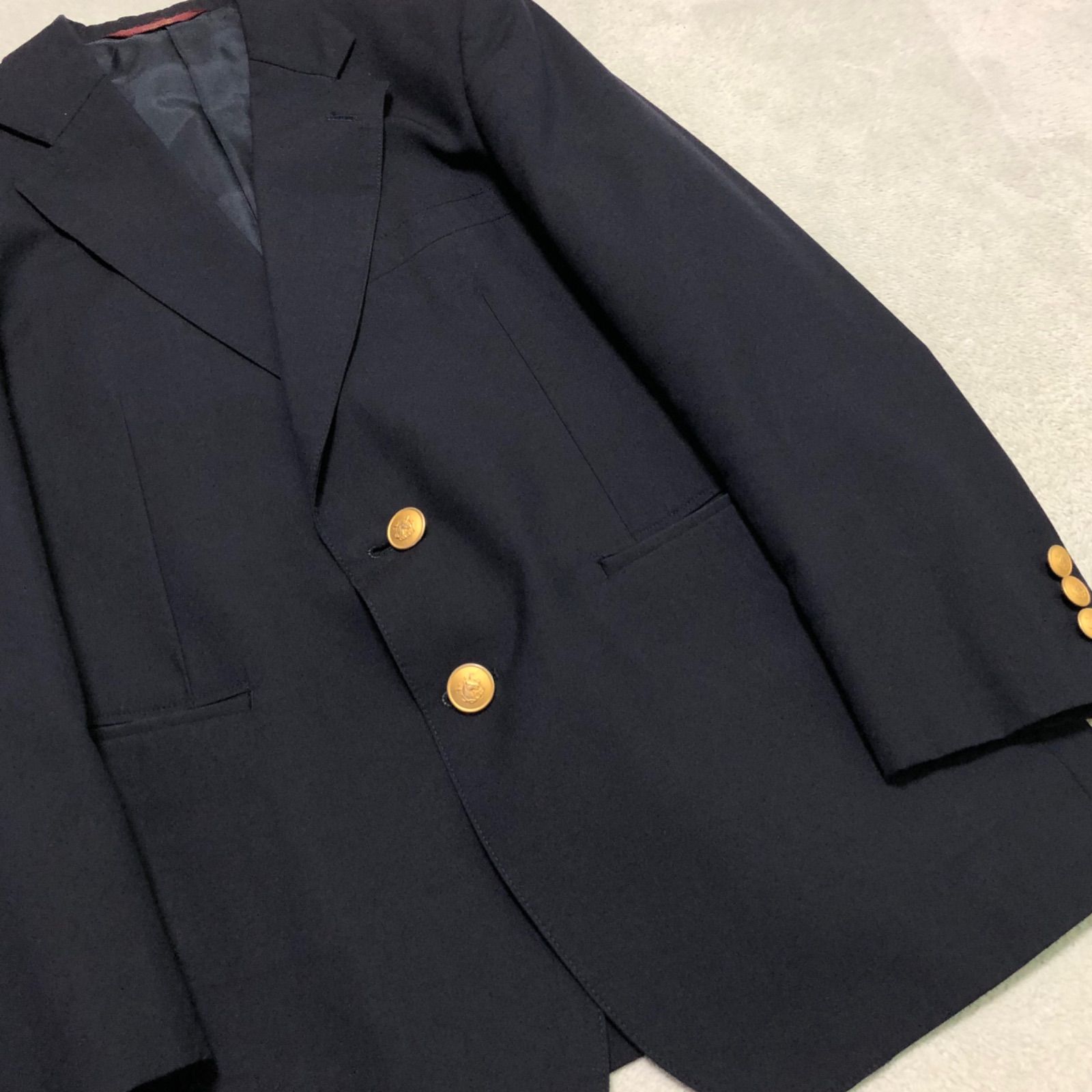 ☆美品☆ラルフローレン 紺ブレ テーラードジャケット 金ボタン 背抜き M Ralph Lauren 紺ブレザー テーラードジャケット 金ボタン 背抜き
