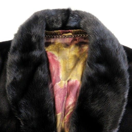 SAGA MINK サガミンク 逆毛ミンク ショールカラー ファーケープ 黒系 SAGA MINK サガミンク 逆毛ミンク ショールカラー ファーケープ 黒系