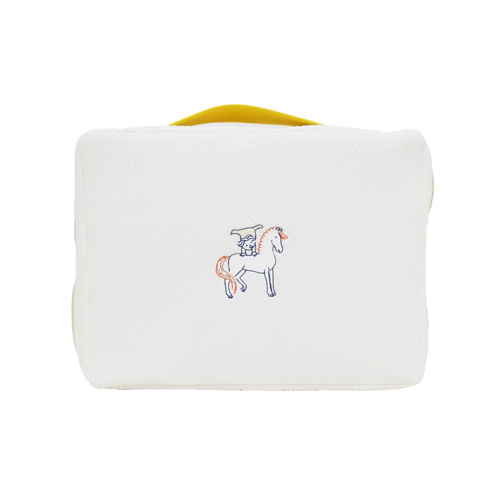 名東 HERMES エルメス ガブリオル トゥーゴーMM ハンドバッグ ポーチ クリーム レディース