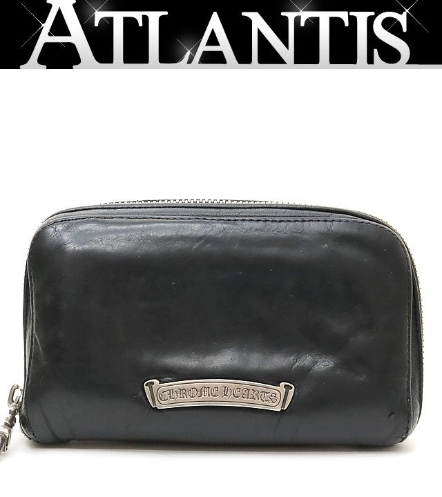 CHROME HEARTS 銀座店 クロムハーツ REC F ZIP MINI ラウンドジップ ウォレット 財布 レザー シルバー SV925 黒 99189
