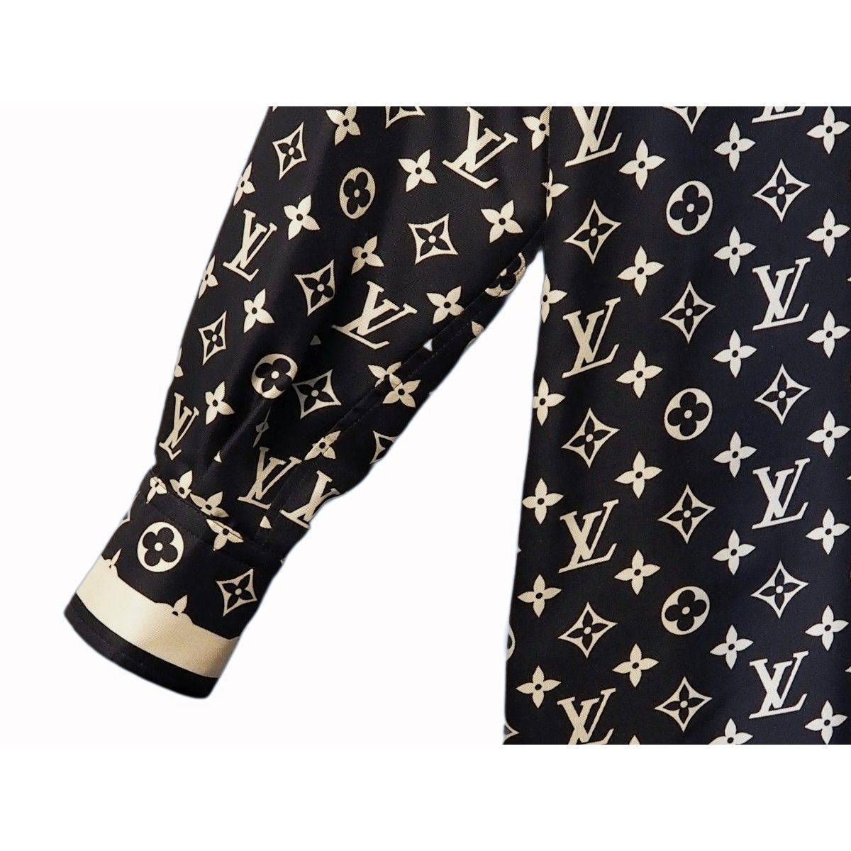 中古】LOUIS VUITTON ルイ ヴィトン モノグラム パジャマシャツ シルク