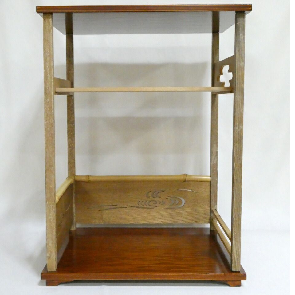 鵬雲斎好写 指物師 平安 光春作 行雲棚 組立式 茶道具