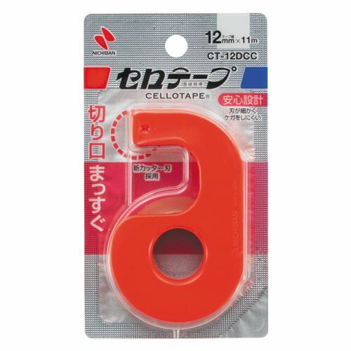 まとめ ニチバン セロテープ ＣＴ小巻カッター付まっすぐ切れるタイプ 12mm×11m クリムゾンレッド CT12DCC ×30セット