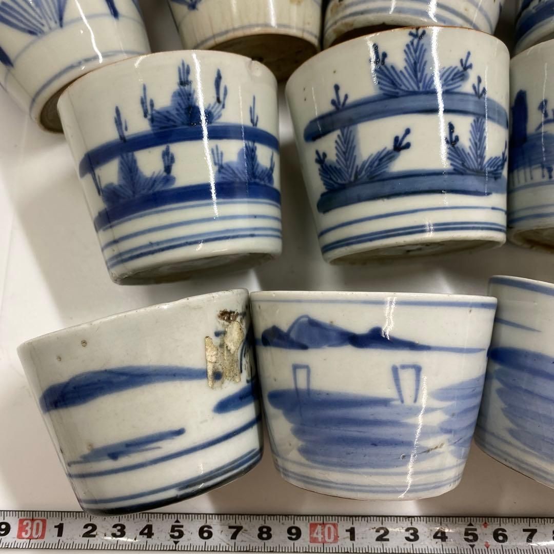 古伊万里 染付蕎麦猪口22客 東Y6-1204③ - メルカリ