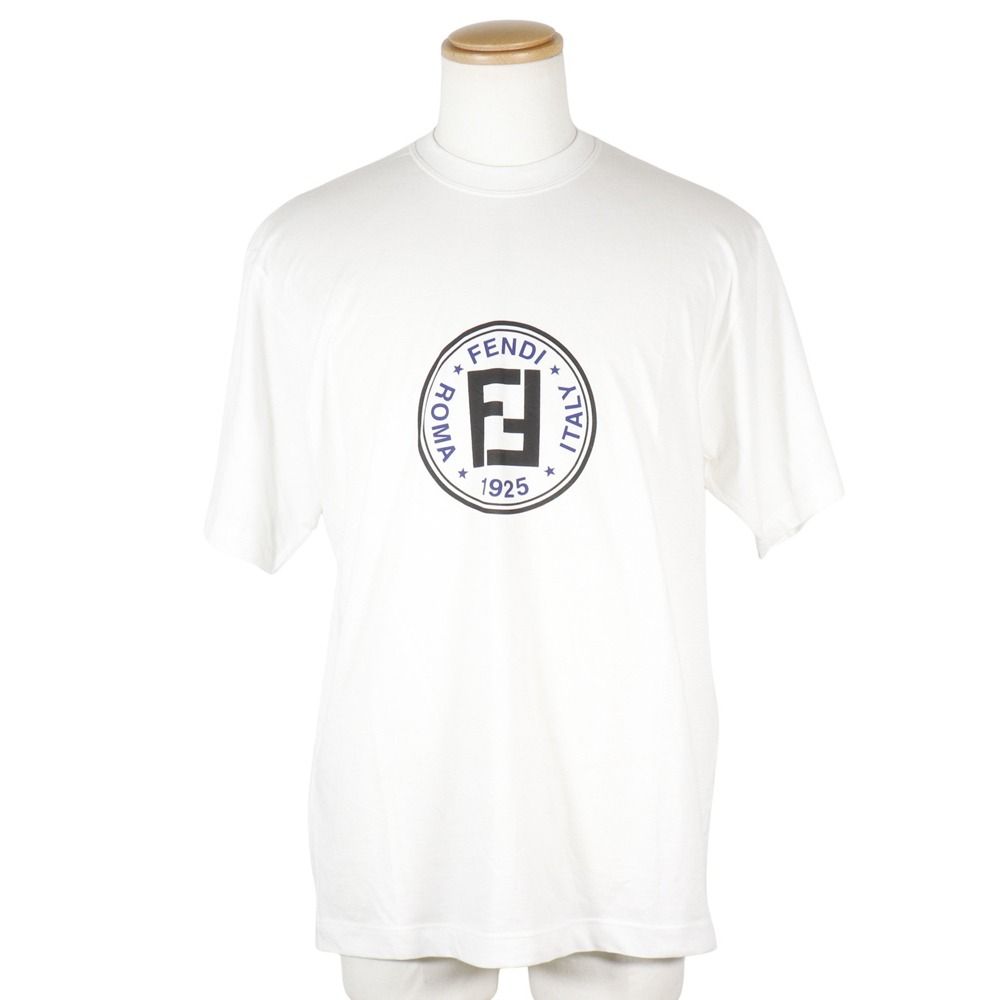 FENDI フェンディ ロゴ ダブルF コットン 白 メンズ 半袖Ｔシャツ