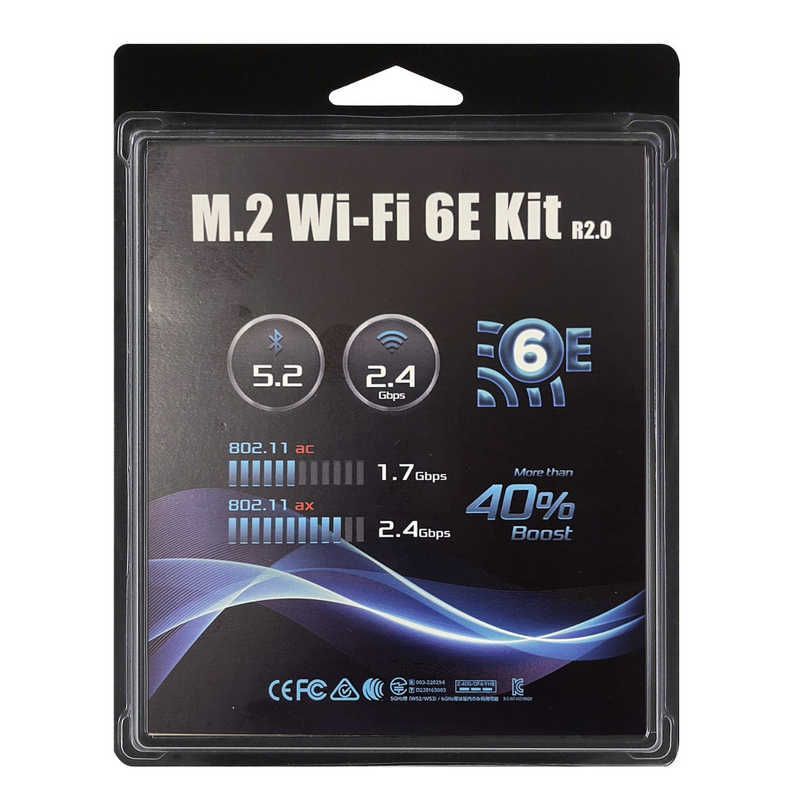  【 新品 未開封 】   ASROCK DeskMini/DeskMeetシリーズ用 Wi-Fiキット M.2 WIFI 6E kit (AX210) for DeskMini (BOX) R2.0 M.2WIFI6EKITAX210R2 未使用 送料無料 その他