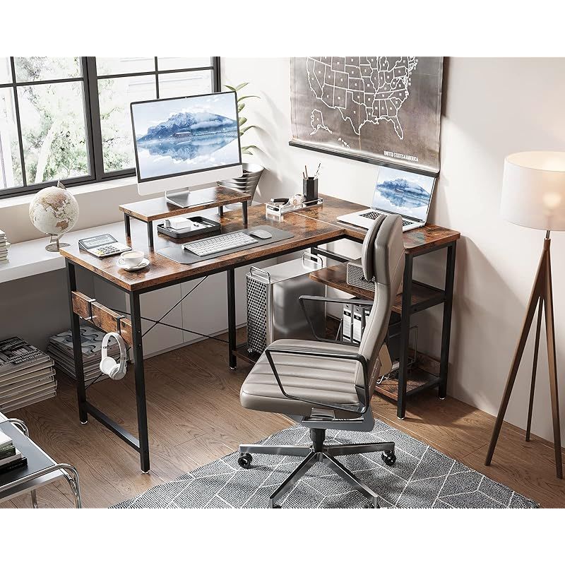 ODK パソコンデスク L字デスク ゲーミングデスク L字型 デス