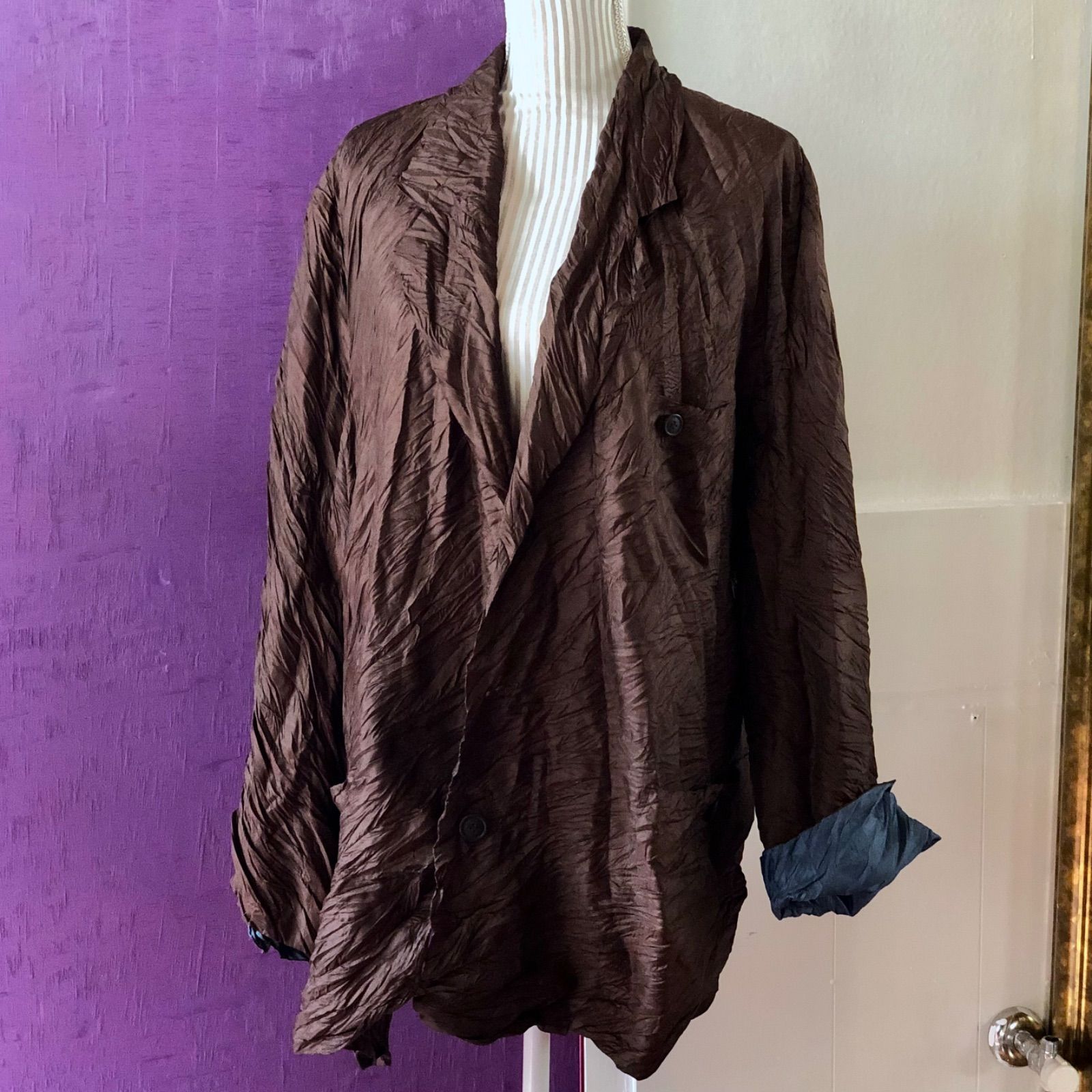 ISSEY MIYAKE 　シワ加工ジャケット 中古・古着通販】ISSEY MIYAKE MEN (イッセイミヤケメン) シワ加工