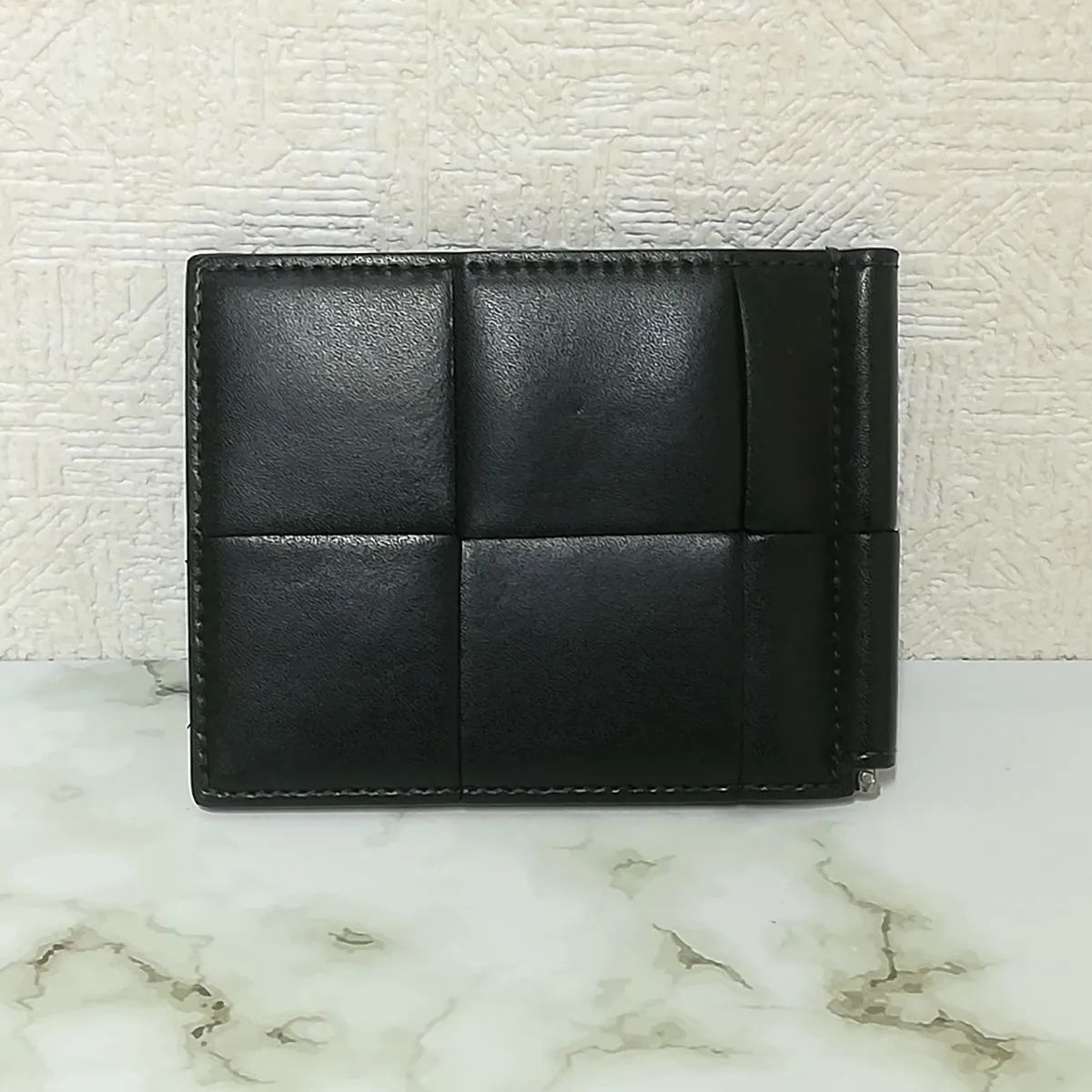 Bottega Veneta ブラック / パラキート カセット マネークリップ付き二 