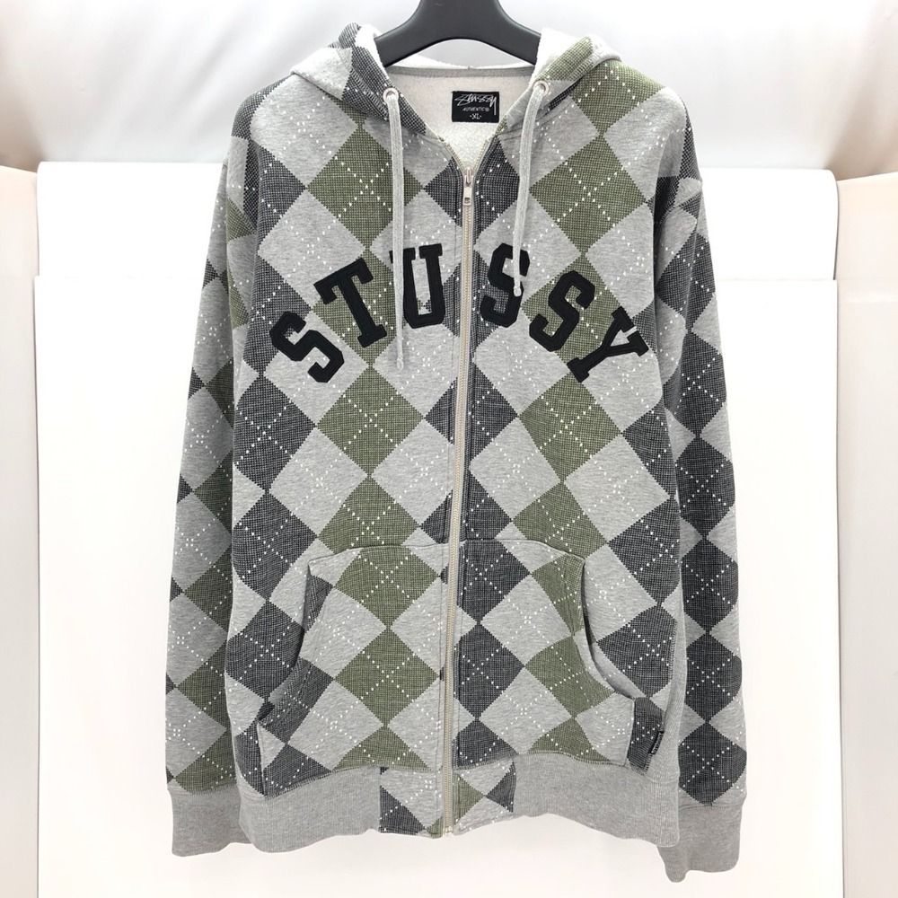 STUSSY　パーカー 05w01033 ステューシー STUSSY ジップパーカー グレー XL 中国製
