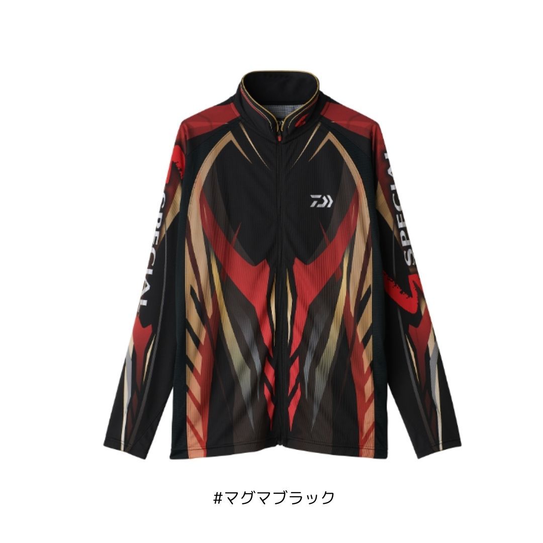 ダイワスペシャル ロングスリーブフルジップシャツ マグマブラック DE-7225 セール DE-7225 スペシャルロングスリーブフルジップシャツ #マグマ