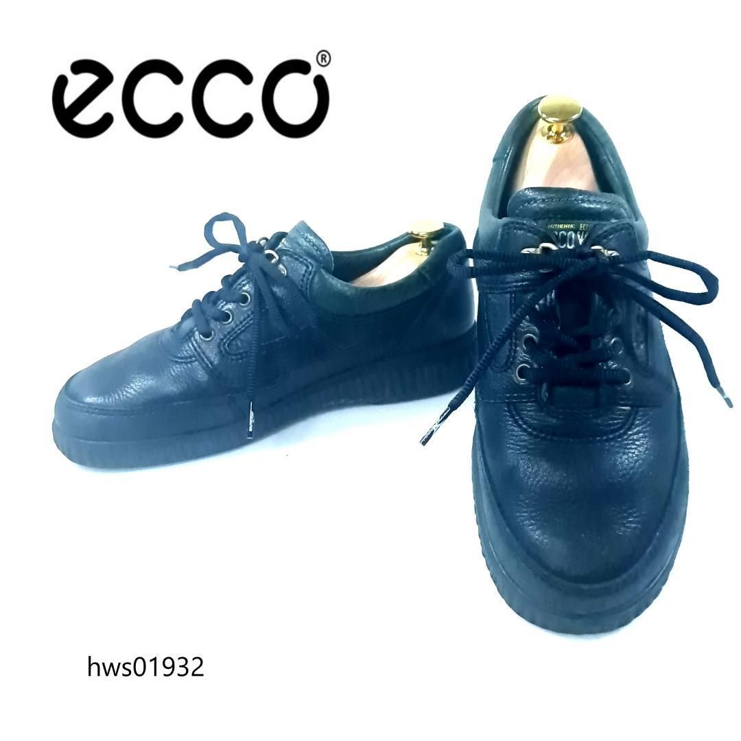 極美品】エコー ECCO WALKER 42 26cm レザースニーカー 本革 シボ革 