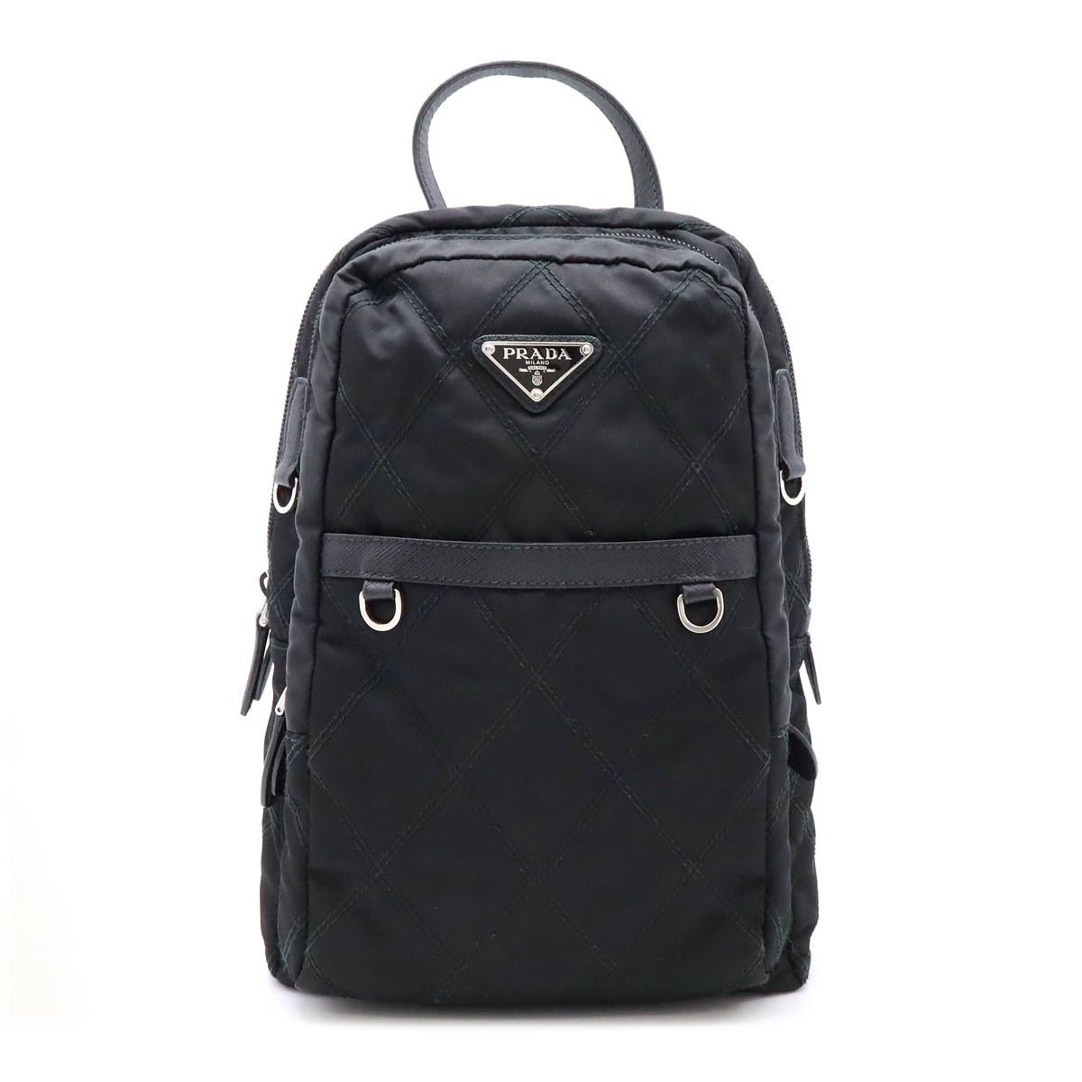 PRADA　プラダ　ミニリュック　バックパック　ナイロン　ブラック　黒 PRADA プラダ ナイロン ミニバックパック リュックサック V152