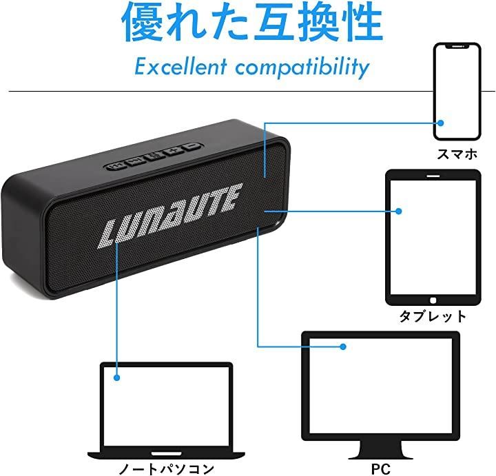 LUNAUTE スピーカー Bluetooth ブルートゥース ワイヤレス 軽量 お手軽 初心者向け ポータブル ハンズフリー会話( ブラック) -  メルカリ