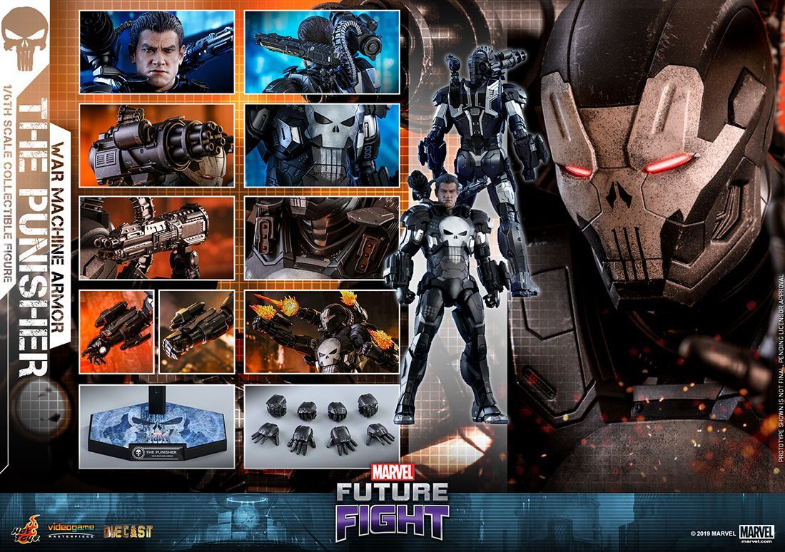 ホットトイズ ビデオゲーム マスターピース DIECAST マーベル フューチャーファイト 1|6スケールフィギュア パニッシャー ウォーマシン アーマー版