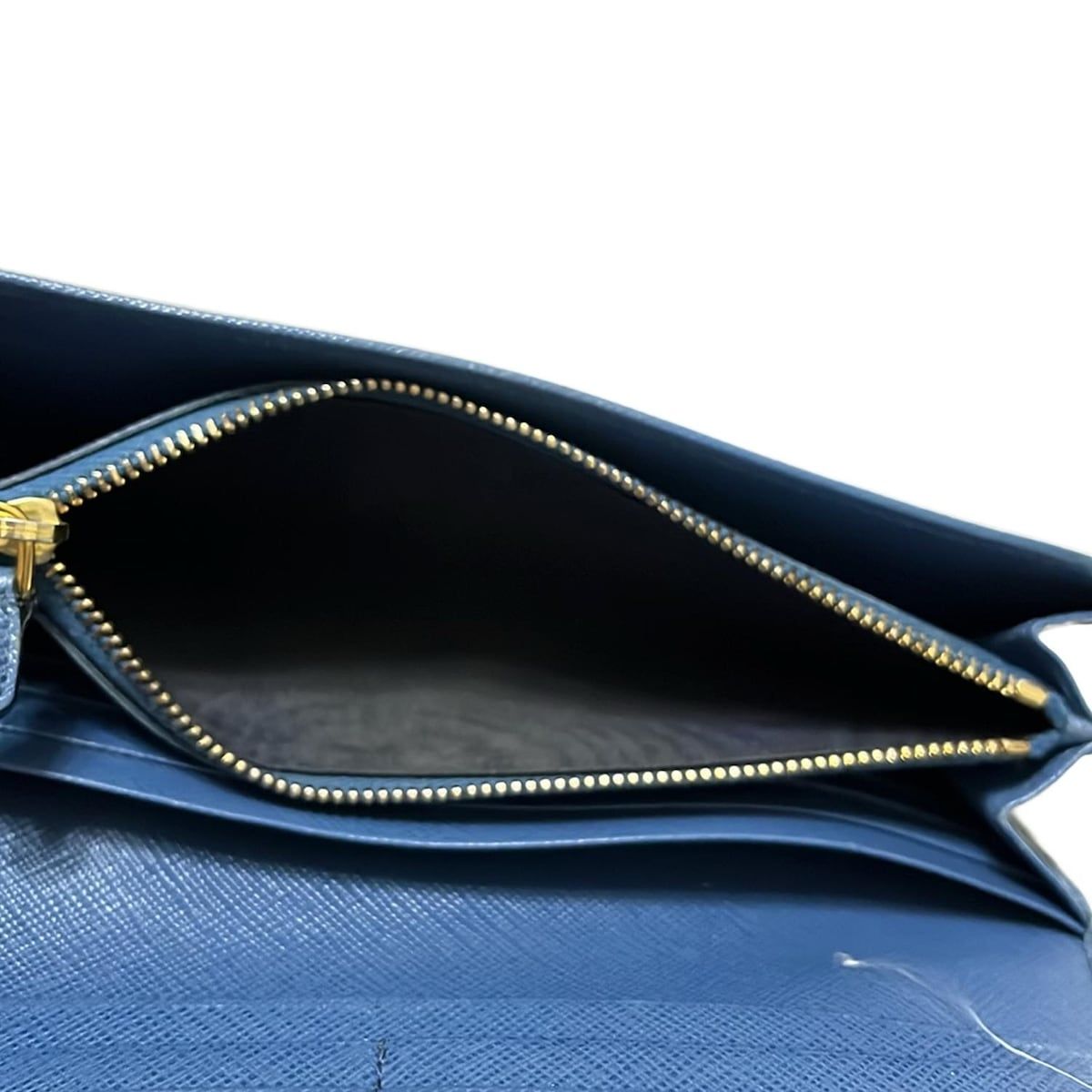 PRADA(プラダ) 長財布 - 1MH132 ブルー リボン レザー - メルカリ