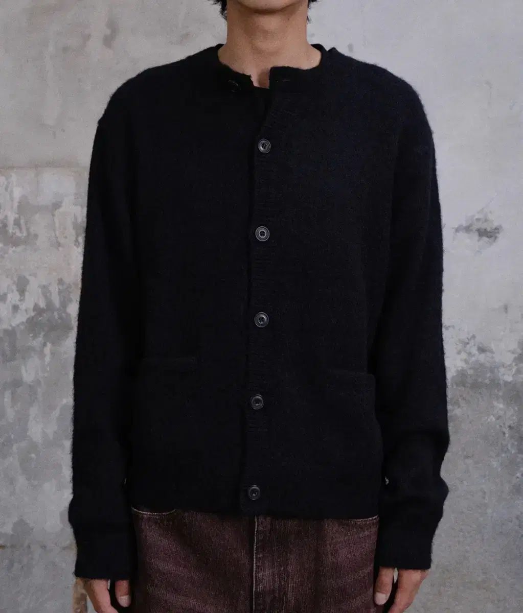 DIVEIN ラウンドネック ヘアリー カーディガン 1サイズ