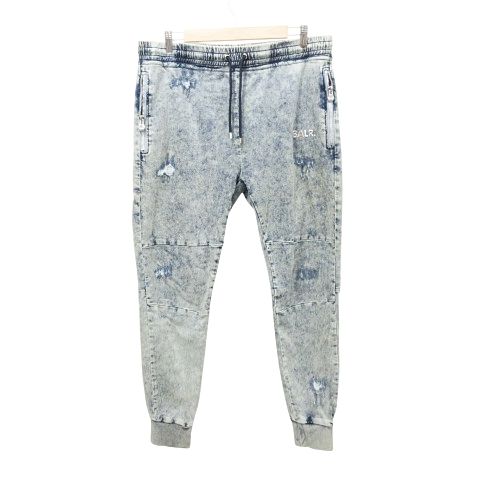 ボーラー BALR. ダメージデニムパンツ BALR. ボーラー ダメージ デニム スウェット パンツ M インディゴ