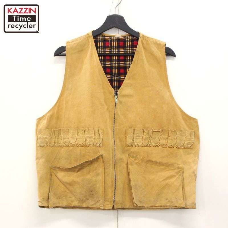50s vintage ダック ハンティングベスト メンズ Lサイズ相当
