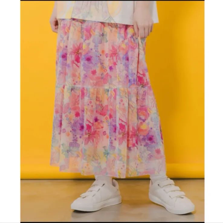 Scolar 花クラゲ柄チュールスカート